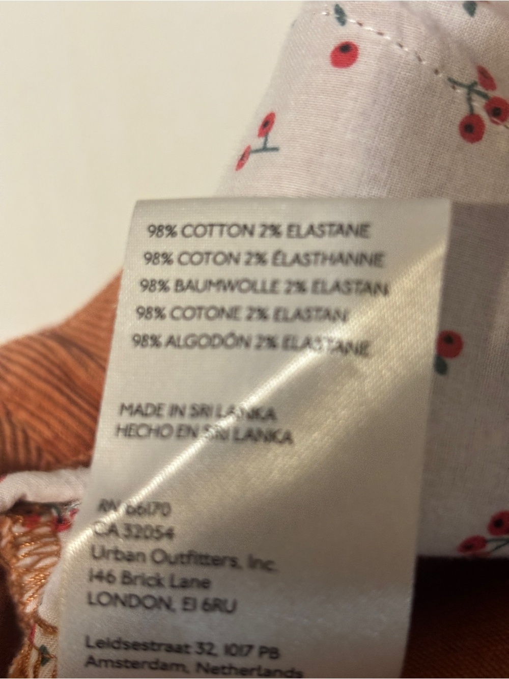 Anthropologie Maeve Wide-Leg Corduroy Trouser in Orange Size 10 - Picture 11 of 12